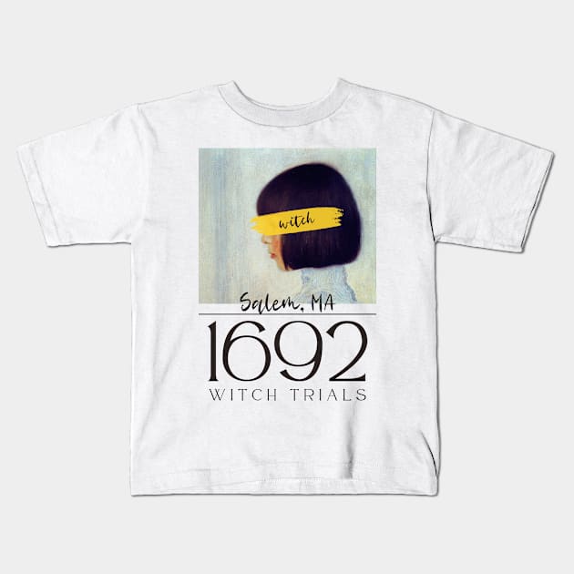 1692 Salem Witch Trials Kids T-Shirt by Golden Eagle Design Studio